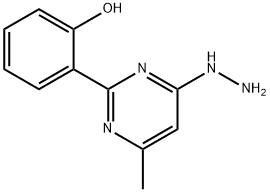 4-HYDRAZINO-2-(2-HYDROXYPHENYL)-6-METHYLPYRIMIDINE Structure