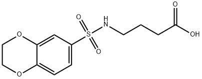 4-(2,3-DIHYDRO-BENZO[1,4]DIOXINE-6-SULFONYLAMINO)-BUTYRIC ACID 구조식 이미지