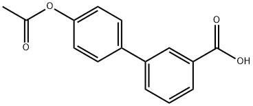 4'-(ACETYLOXY)-1,1'-BIPHENYL-3-CARBOXYLIC ACID Structure
