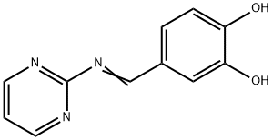 1,2-Benzenediol, 4-[(2-pyrimidinylimino)methyl]- (9CI) Structure