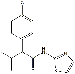 4-Chloro-α-(1-methylethyl)-N-2-thiazolyl-benzeneacetamide Structure