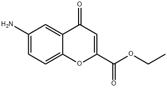 4H-1-BENZOPYRAN-2-CARBOXYLIC ACID, 6-AMINO-4-OXO-, ETHYL ESTER 구조식 이미지