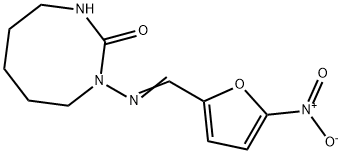 1-[(5-Nitrofurfurylidene)amino]hexahydro-1,3-diazocin-2(1H)-one 구조식 이미지