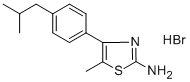 4-(4-ISOBUTYLPHENYL)-5-METHYL-1,3-THIAZOL-2-AMINE HYDROBROMIDE 구조식 이미지