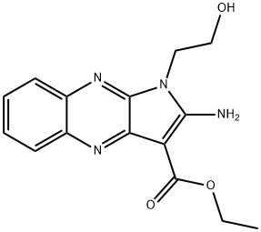 ETHYL 2-AMINO-1-(2-HYDROXYETHYL)-1H-PYRROLO[2,3-B]QUINOXALINE-3-CARBOXYLATE Structure