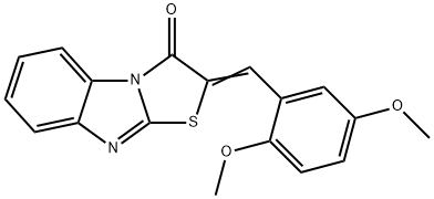 2-(2,5-dimethoxybenzylidene)[1,3]thiazolo[3,2-a]benzimidazol-3(2H)-one 구조식 이미지