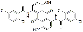 N,N'-(9,10-dihydro-4,8-dihydroxy-9,10-dioxoanthracene-1,5-diyl)bis(2,5-dichlorobenzamide) Structure