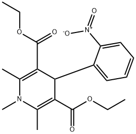 diethyl 1,2,6-trimethyl-4-(2-nitrophenyl)-4H-pyridine-3,5-dicarboxylat e 구조식 이미지
