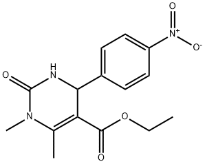 1,6-DIMETHYL-4-(4-NITRO-PHENYL)-2-OXO-1,2,3,4-TETRAHYDRO-PYRIMIDINE-5-CARBOXYLIC ACID ETHYL ESTER 구조식 이미지