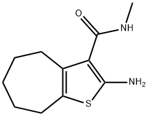2-amino-N-methyl-5,6,7,8-tetrahydro-4H-cyclohepta[b]thiophene-3-carboxamide Structure