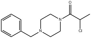 1-(4-BENZYLPIPERAZINO)-2-CHLOROPROPAN-1-ONE Structure