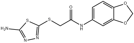 2-[(5-AMINO-1,3,4-THIADIAZOL-2-YL)THIO]-N-(1,3-BENZODIOXOL-5-YL)ACETAMIDE Structure