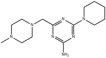 s-Triazine, 2-amino-4-((4-methyl-1-piperazinyl)methyl)-6-piperidino- Structure