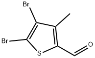 4,5-디브로모-3-메틸티오펜-2-카발데하이드 구조식 이미지