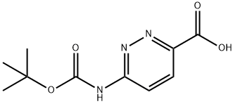 6-(Boc-amino)-3-pyridazinecarboxylic Acid Structure