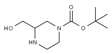 3-HYDROXYMETHYL-PIPERAZINE-1-CARBOXYLIC ACID TERT-BUTYL ESTER Structure