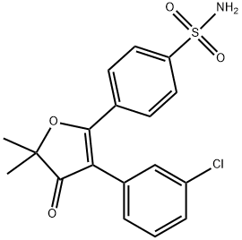 4-(3-(3-chlorophenyl)-5,5-dimethyl-4-oxo-4,5-dihydrofuran-2-yl)benzenesulfonamide Structure