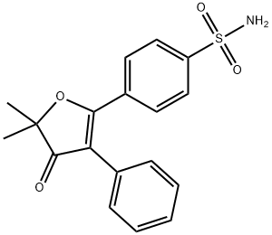 4-(5,5-dimethyl-4-oxo-3-phenyl-4,5-dihydrofuran-2-yl)benzenesulfonamide Structure