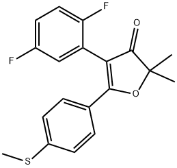 4-(2,5-difluorophenyl)-2,2-dimethyl-5-(4-(methylthio)phenyl)furan-3(2H)-one 구조식 이미지