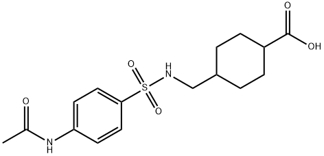 4-[({[4-(acetylamino)phenyl]sulfonyl}amino)methyl]cyclohexanecarboxylic acid 구조식 이미지