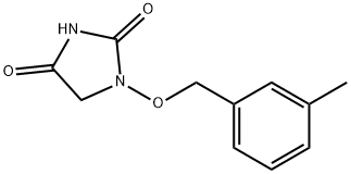 1-[(3-메틸페닐)메톡시]이미다졸리딘-2,4-디온 구조식 이미지