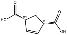 (1R,3S)-4-Cyclopentene-1,3-dicarboxylic acid Structure