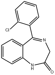 1,3-Dihydro-5-(2-chlorophenyl)-2H-1,4-benzodiozepin-2-one Structure