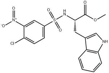 METHYL 2-([(4-CHLORO-3-NITROPHENYL)SULFONYL]AMINO)-3-(1H-INDOL-3-YL)PROPANOATE Structure