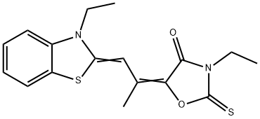 3-ethyl-5-[2-(3-ethyl-(3H)-benzothiazol-2-ylidene)-1-methylethylidene]-2-thioxooxazolidine-4-one Structure