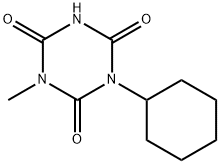 1,3,5-Triazine-2,4,6(1H,3H,5H)-trione, 1-cyclohexyl-3-methyl- Structure