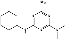 4-(Cyclohexylamino)-6-(dimethylamino)-1,3,5-triazin-2-amine Structure