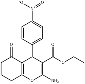 ethyl 2-amino-4-(4-nitrophenyl)-5-oxo-5,6,7,8-tetrahydro-4H-chromene-3-carboxylate 구조식 이미지