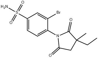 3-Bromo-4-(3-ethyl-3-methyl-2,5-dioxopyrrolidin-1-yl)benzenesulfonamide 구조식 이미지