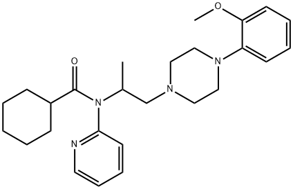 N-[2-[4-(2-METHOXYPHENYL)PIPERAZINO]-1-METHYLETHYL]-N-PYRIDIN-2-YLCYCLOHEXANECARBOXAMIDE Structure