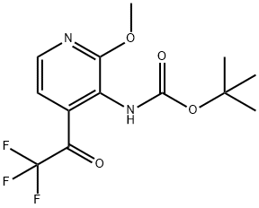 2-메톡시-3-(BOC-아미노)-4-트리플루오로-아세틸피리딘 구조식 이미지
