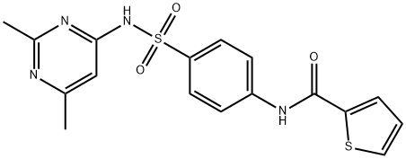 N-(4-{[(2,6-dimethyl-4-pyrimidinyl)amino]sulfonyl}phenyl)-2-thiophenecarboxamide Structure