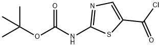 Carbamic  acid,  [5-(chlorocarbonyl)-2-thiazolyl]-,  1,1-dimethylethyl  ester  (9CI) Structure
