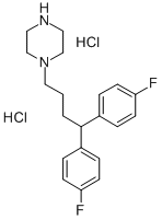 1-(4,4-비스(p-플루오로페닐)부틸)피페라진디히드로클로라이드 구조식 이미지