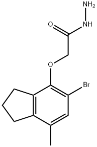2-[(5-BROMO-7-METHYL-2,3-DIHYDRO-1H-INDEN-4-YL)OXY]ACETOHYDRAZIDE Structure