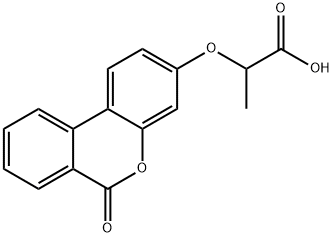 2-(6-OXO-6H-BENZO[C]CHROMEN-3-YLOXY)-PROPIONIC ACID Structure