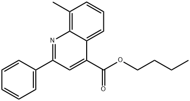 butyl 8-methyl-2-phenyl-4-quinolinecarboxylate Structure