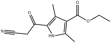 1H-Pyrrole-3-carboxylicacid,5-(cyanoacetyl)-2,4-dimethyl-,ethylester(9CI) 구조식 이미지