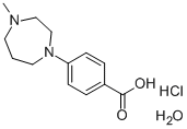 4-(4-METHYLPERHYDRO-1,4-DIAZEPIN-1-YL)BENZOIC ACID HYDROCHLORIDE HYDRATE 구조식 이미지