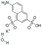 1,3-Naphthalenedisulfonic acid, 7-amino-, monopotassium salt, monohydrate Structure