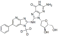 N-(DEOXYGUANOSIN-8-YL)-2-AMINO-1-METHYL-D3-6-PHENYLIMIDAZO[4,5-B]PYRIDINE 구조식 이미지