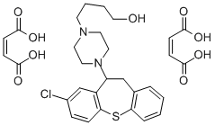 4-(8-Chloro-10,11-dihydrodibenzo(b,f)thiepin-10-yl)-1-piperazinebutano l dimaleate 구조식 이미지