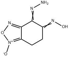 2,1,3-Benzoxadiazole-4,5-dione,6,7-dihydro-,4-hydrazone,5-oxime,1-oxide(9CI) Structure