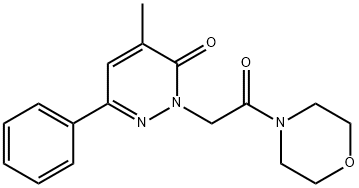 2-(Morpholinocarbonylmethyl)-4-methyl-6-phenyl-3(2H)-pyridazinone 구조식 이미지