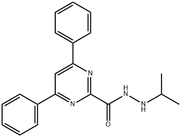 4,6-Diphenylpyrimidine-2-carboxylic acid 2-isopropyl hydrazide Structure