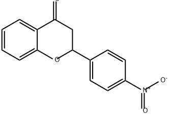 2-(4-Nitrophenyl)-2,3-dihydro-4H-1-benzopyran-4-one Structure